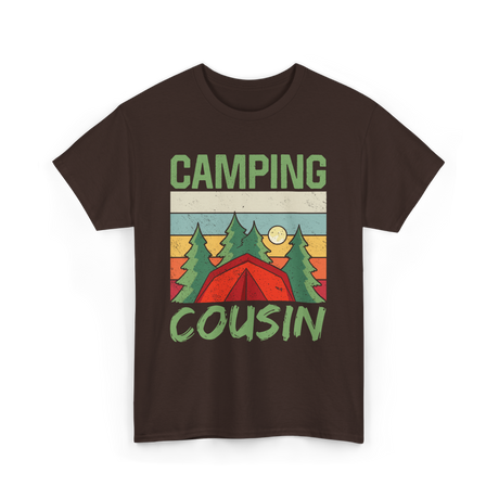 Camping Cousin Camping Outdoors T-Shirt - Dark Chocolate