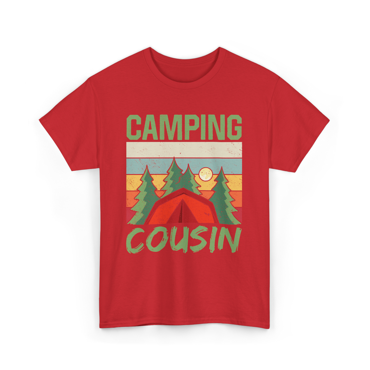 Camping Cousin Camping Outdoors T-Shirt - Red