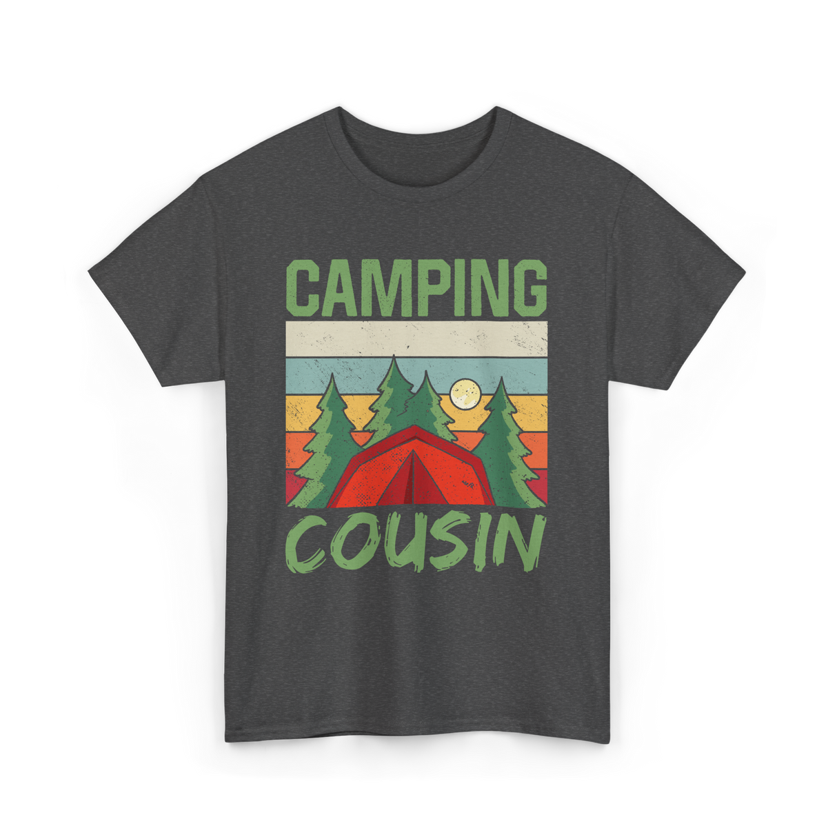 Camping Cousin Camping Outdoors T-Shirt - Dark Heather