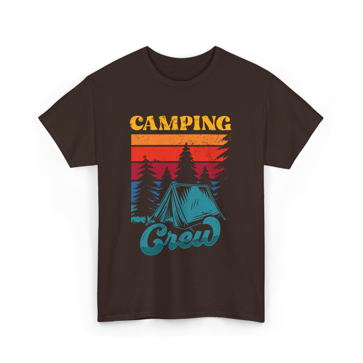 Camping Crew Campers Camping T-Shirt - Dark Chocolate