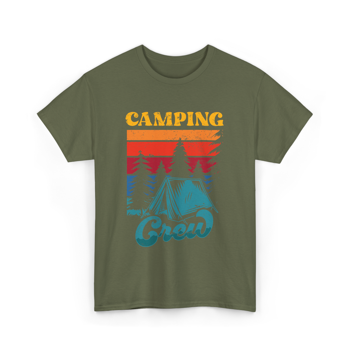 Camping Crew Campers Camping T-Shirt - Military Green