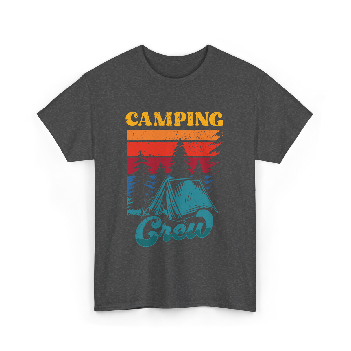 Camping Crew Campers Camping T-Shirt - Dark Heather