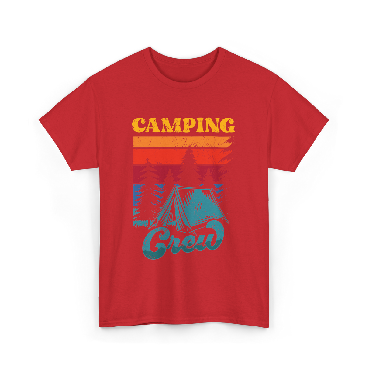 Camping Crew Campers Camping T-Shirt - Red