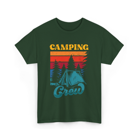 Camping Crew Campers Camping T-Shirt - Forest Green