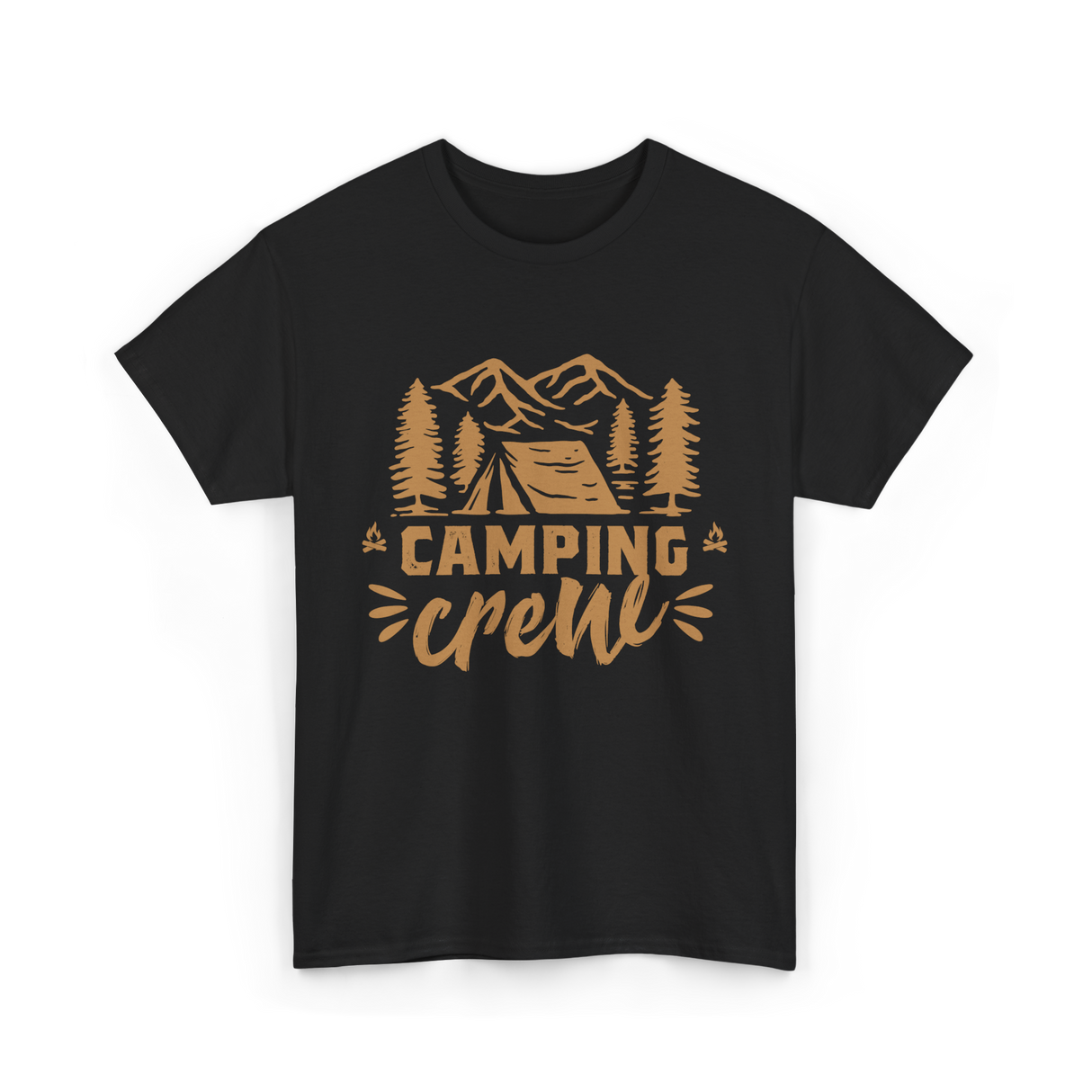 Camping Crew Camping Camper T-Shirt - Black