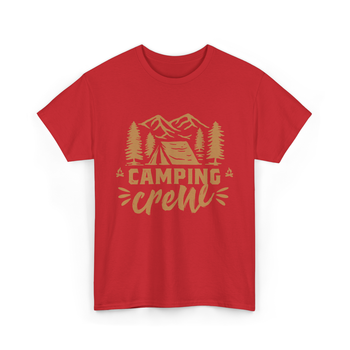 Camping Crew Camping Camper T-Shirt - Red