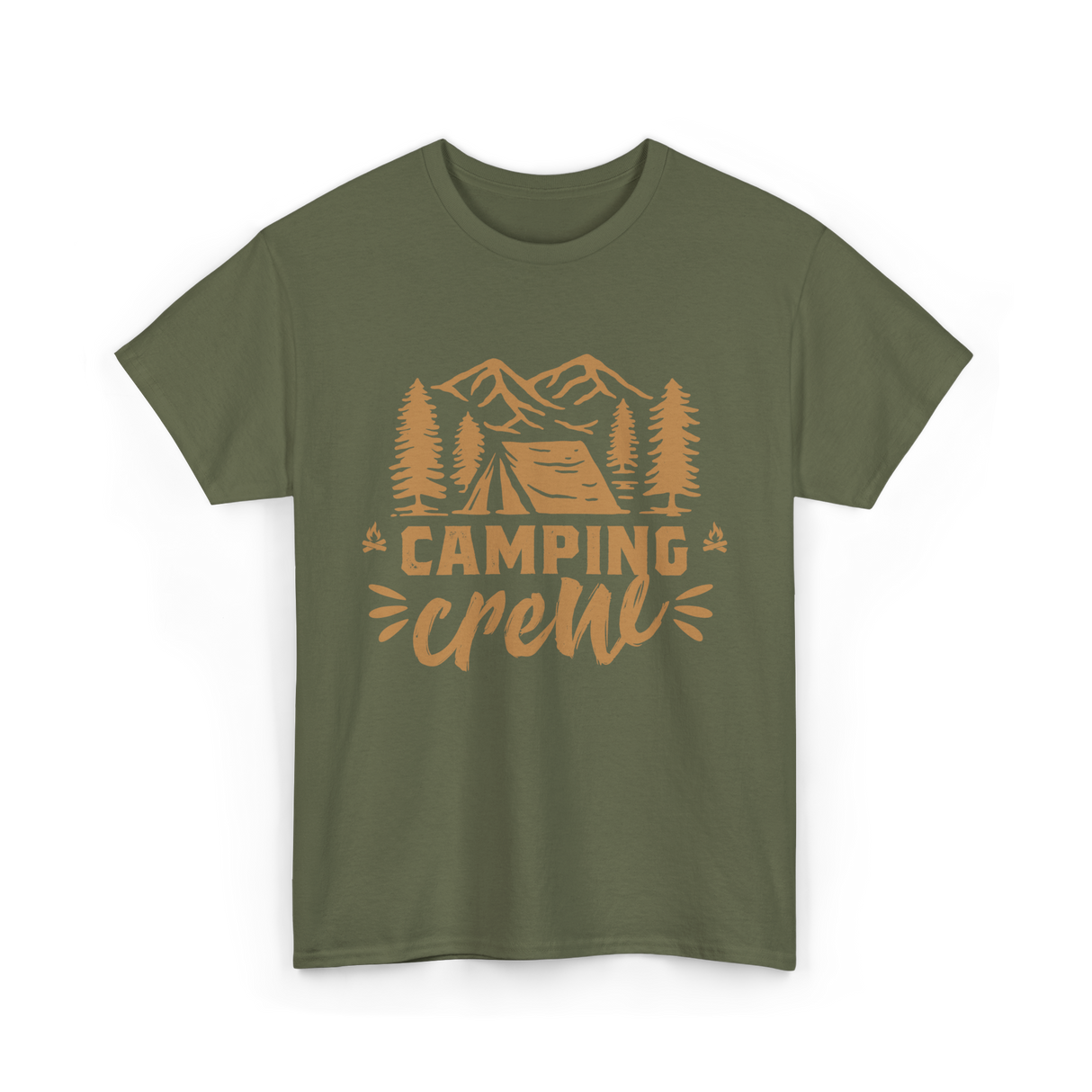 Camping Crew Camping Camper T-Shirt - Military Green