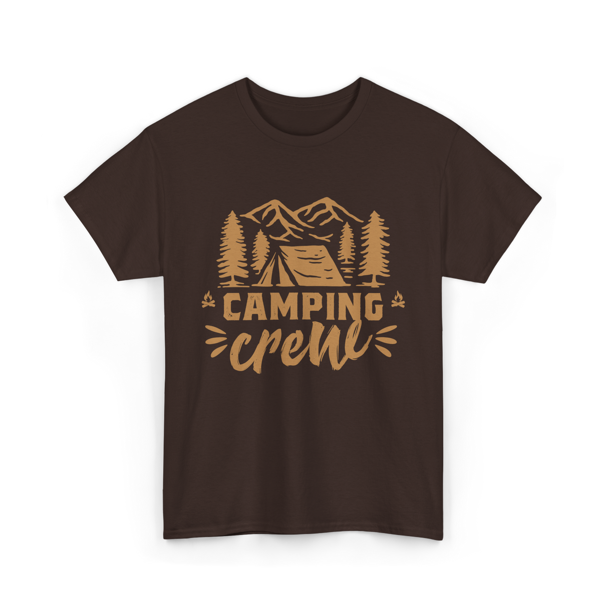 Camping Crew Camping Camper T-Shirt - Dark Chocolate