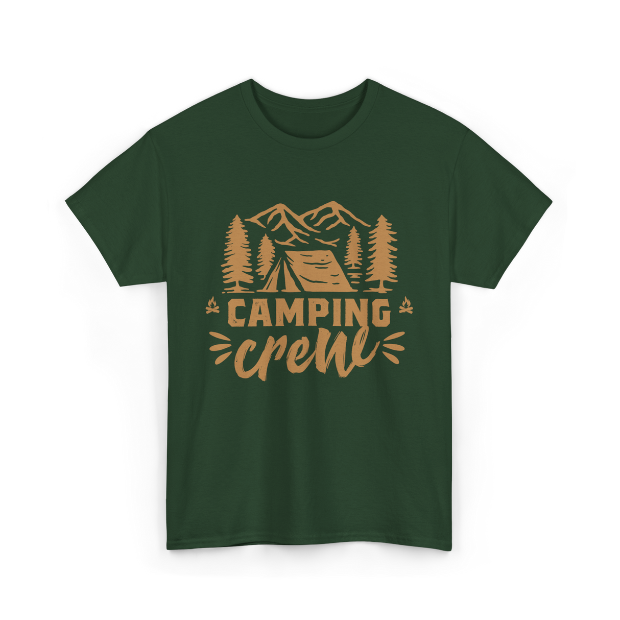 Camping Crew Camping Camper T-Shirt - Forest Green