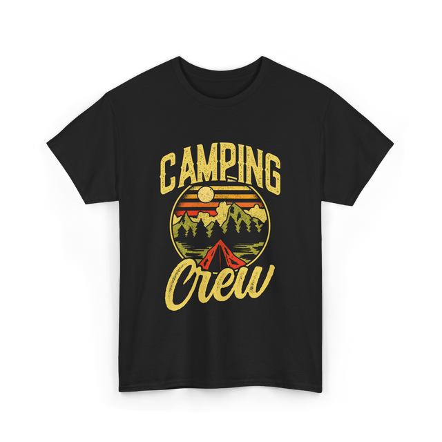 Camping Crew Campsite Camper T-Shirt - Black