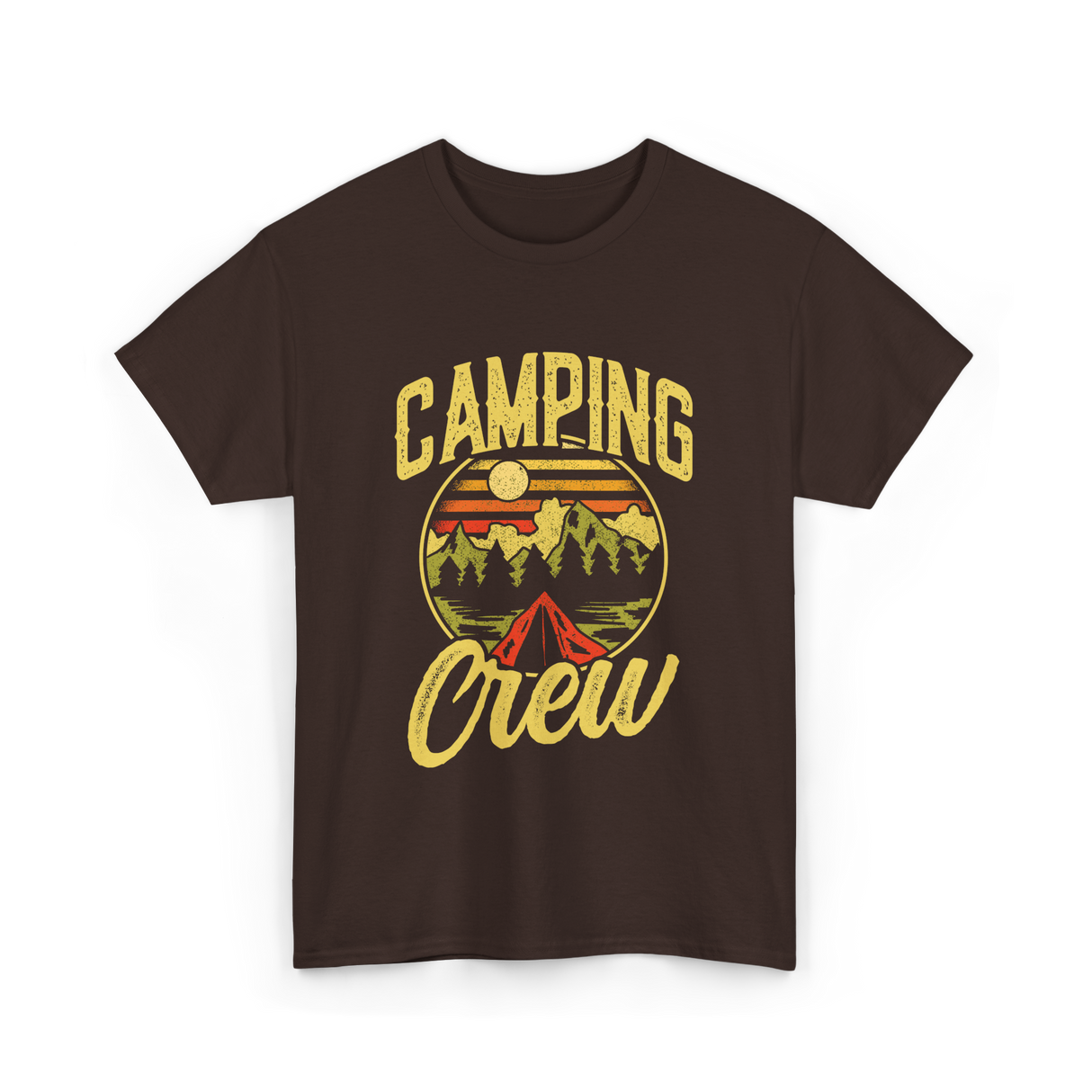 Camping Crew Campsite Camper T-Shirt - Dark Chocolate