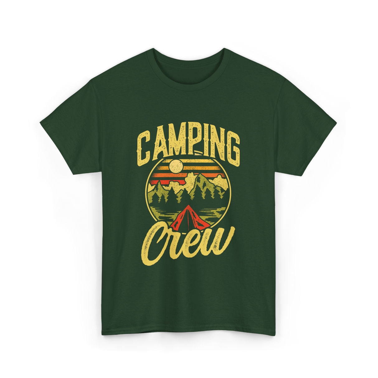 Camping Crew Campsite Camper T-Shirt - Forest Green