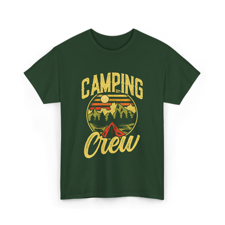 Camping Crew Campsite Camper T-Shirt - Forest Green