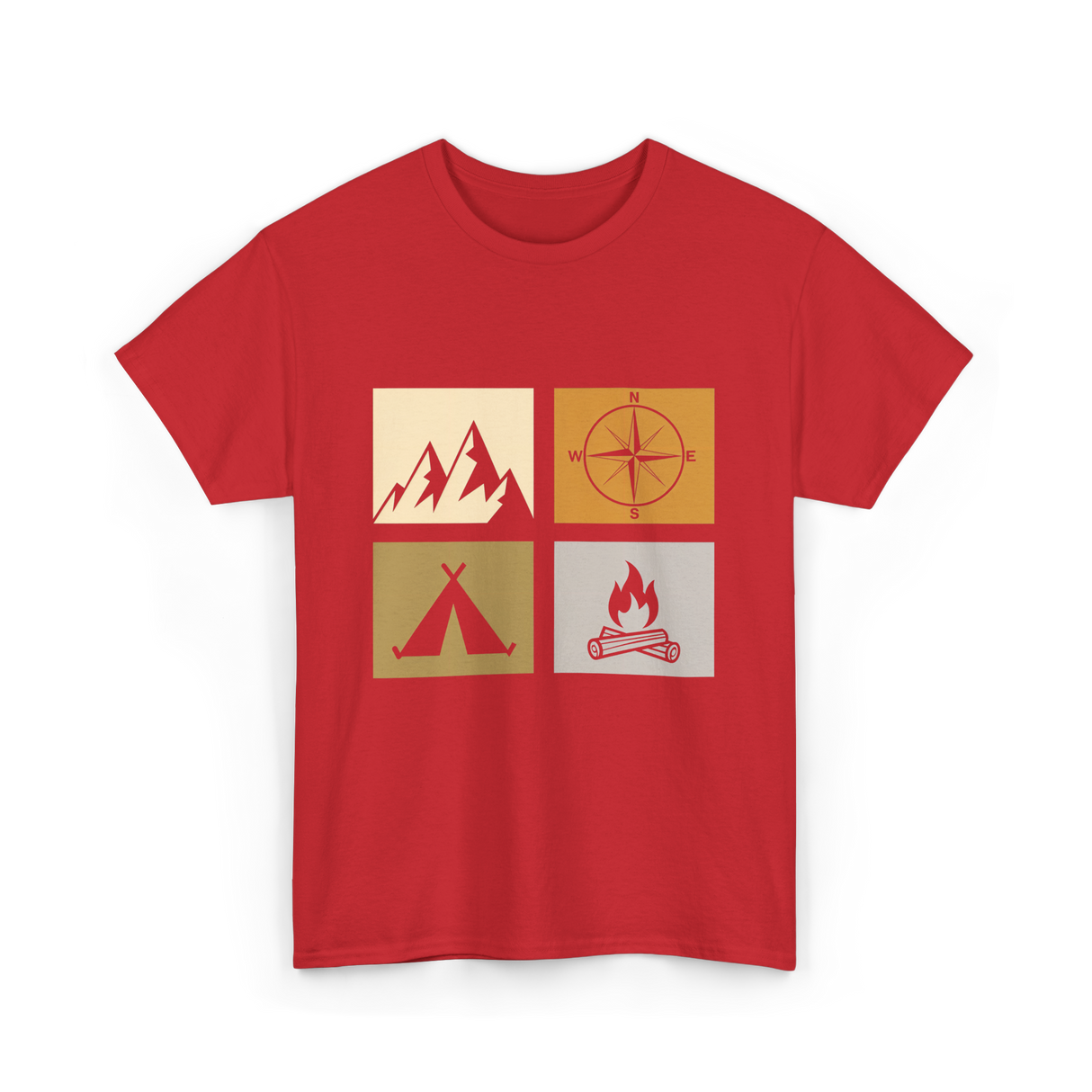 Camping T-Shirt - Red