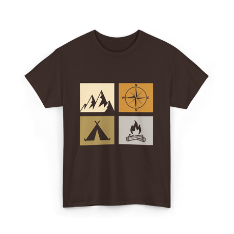 Camping T-Shirt - Dark Chocolate