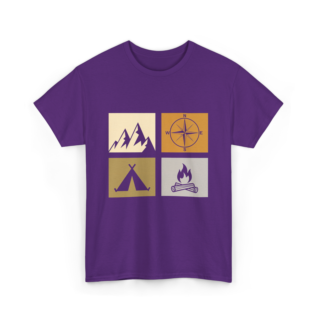 Camping T-Shirt - Purple