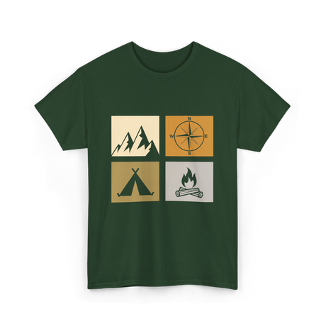 Camping T-Shirt - Forest Green