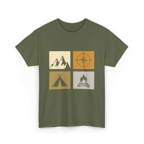 Camping T-Shirt - Military Green