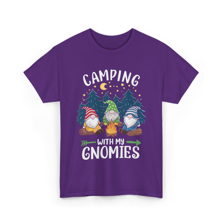 Camping with My Gnomies Gnome Adventure T-Shirt - Purple