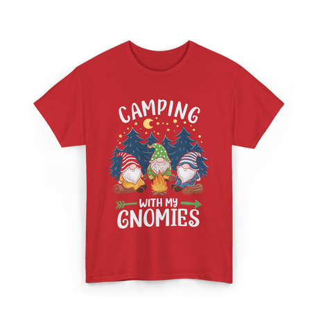 Camping with My Gnomies Gnome Adventure T-Shirt - Red