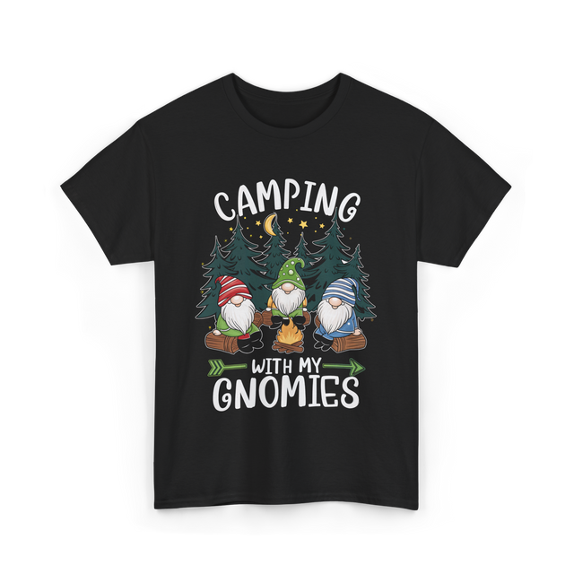 Camping With My Gnomies Gnomes T-Shirt - Black