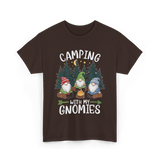 Camping With My Gnomies Gnomes T-Shirt - Dark Chocolate