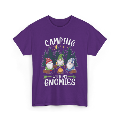 Camping With My Gnomies Gnomes T-Shirt - Purple