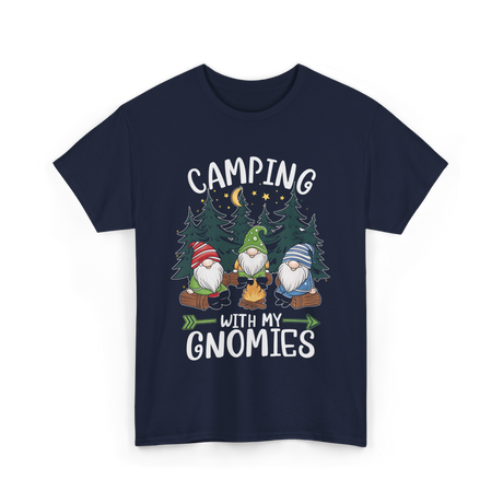 Camping With My Gnomies Gnomes T-Shirt - Navy