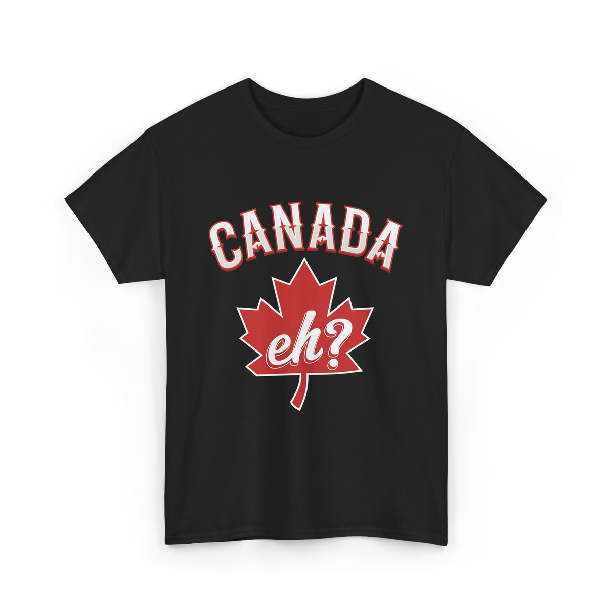 Canada Eh Canada Maple Leaf T-Shirt - Black