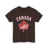 Canada Eh Canada Maple Leaf T-Shirt - Dark Chocolate