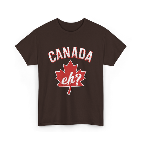 Canada Eh Canada Maple Leaf T-Shirt - Dark Chocolate