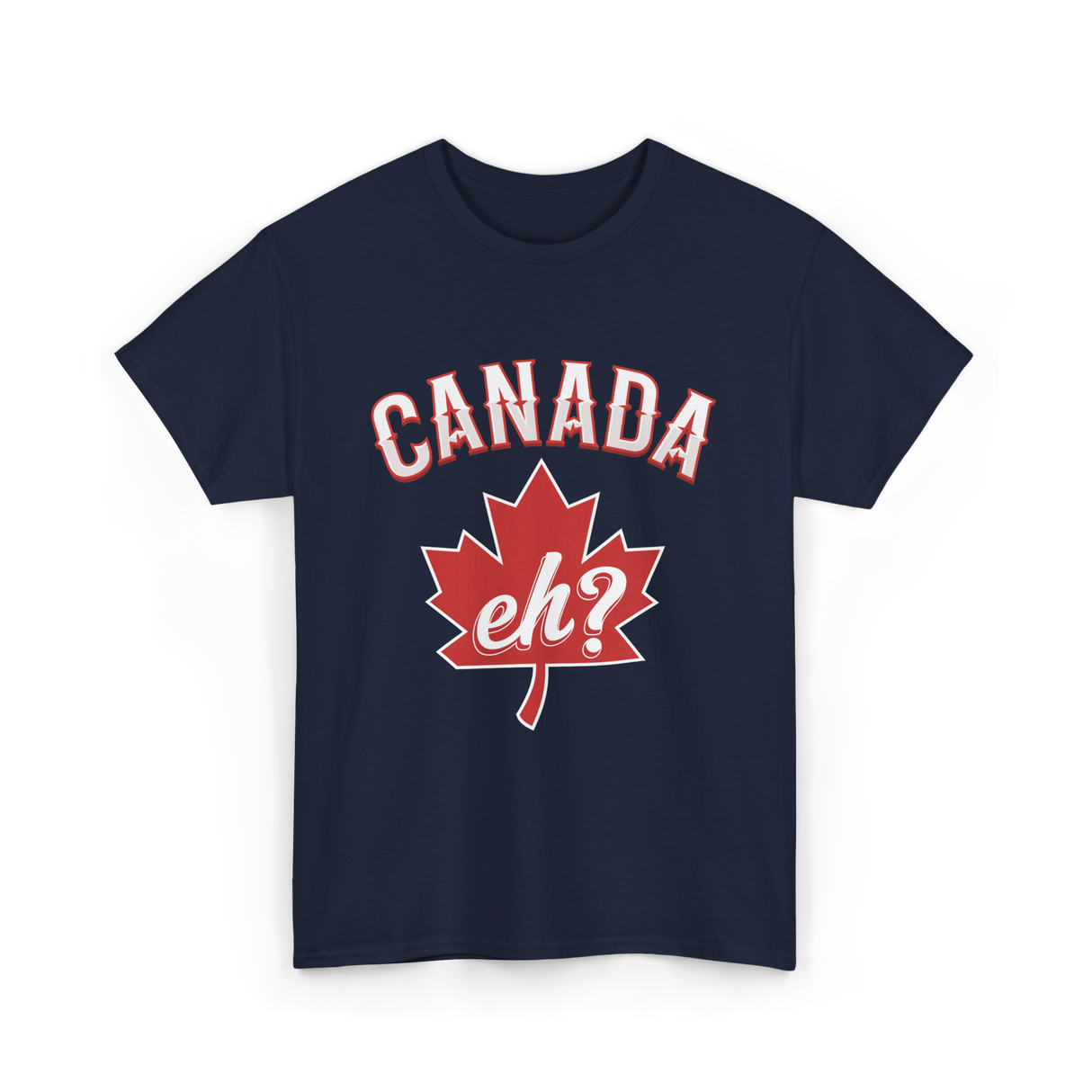 Canada Eh Canada Maple Leaf T-Shirt - Navy