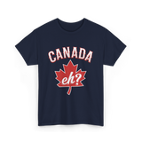 Canada Eh Canada Maple Leaf T-Shirt - Navy