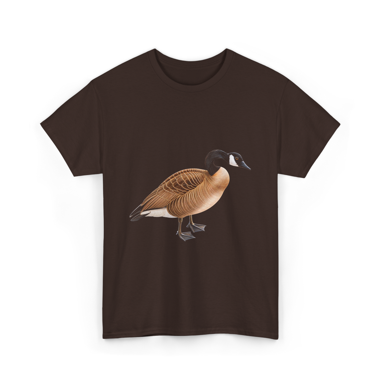 Canadian Goose Bird Wildlife T-Shirt - Dark Chocolate