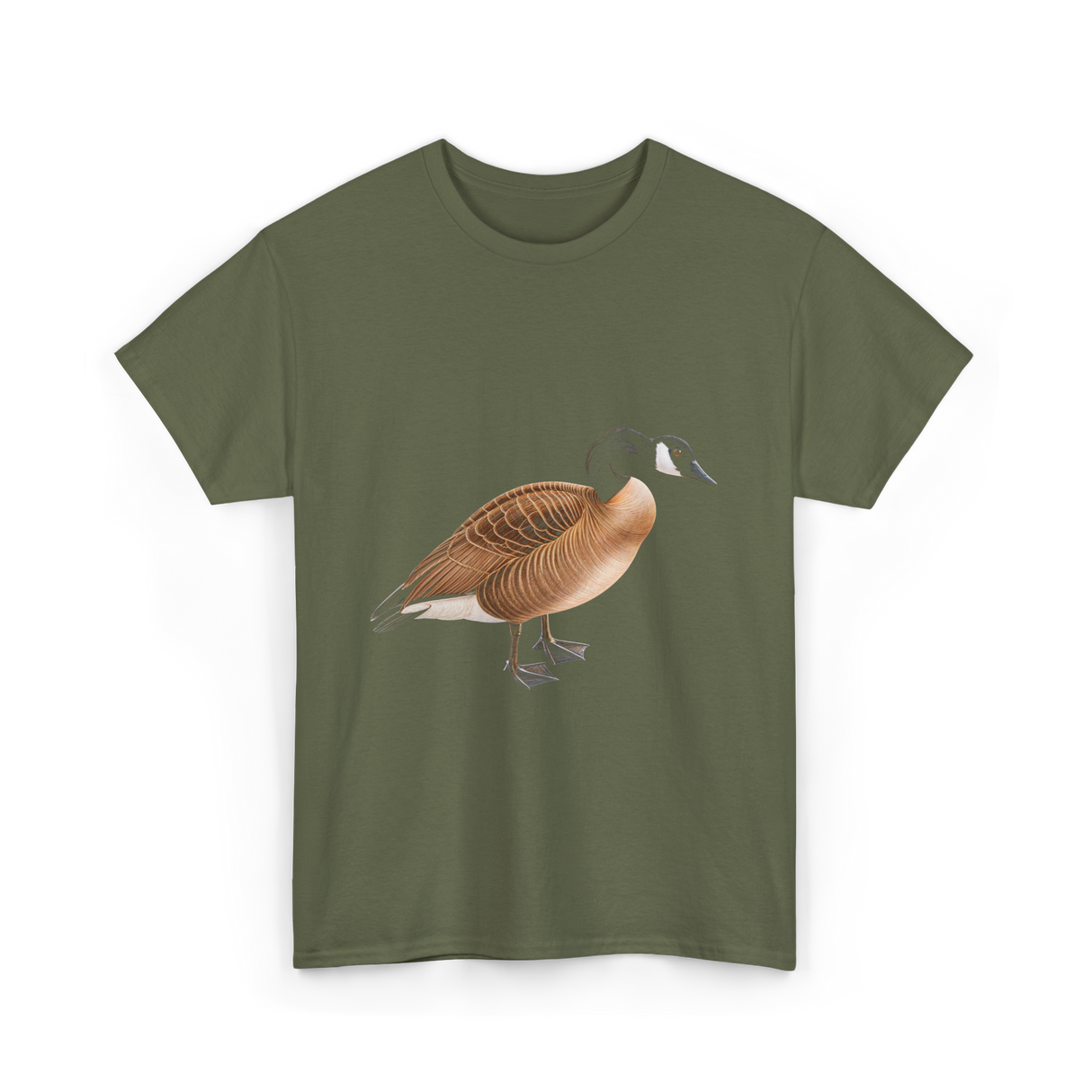 Canadian Goose Bird Wildlife T-Shirt - Military Green