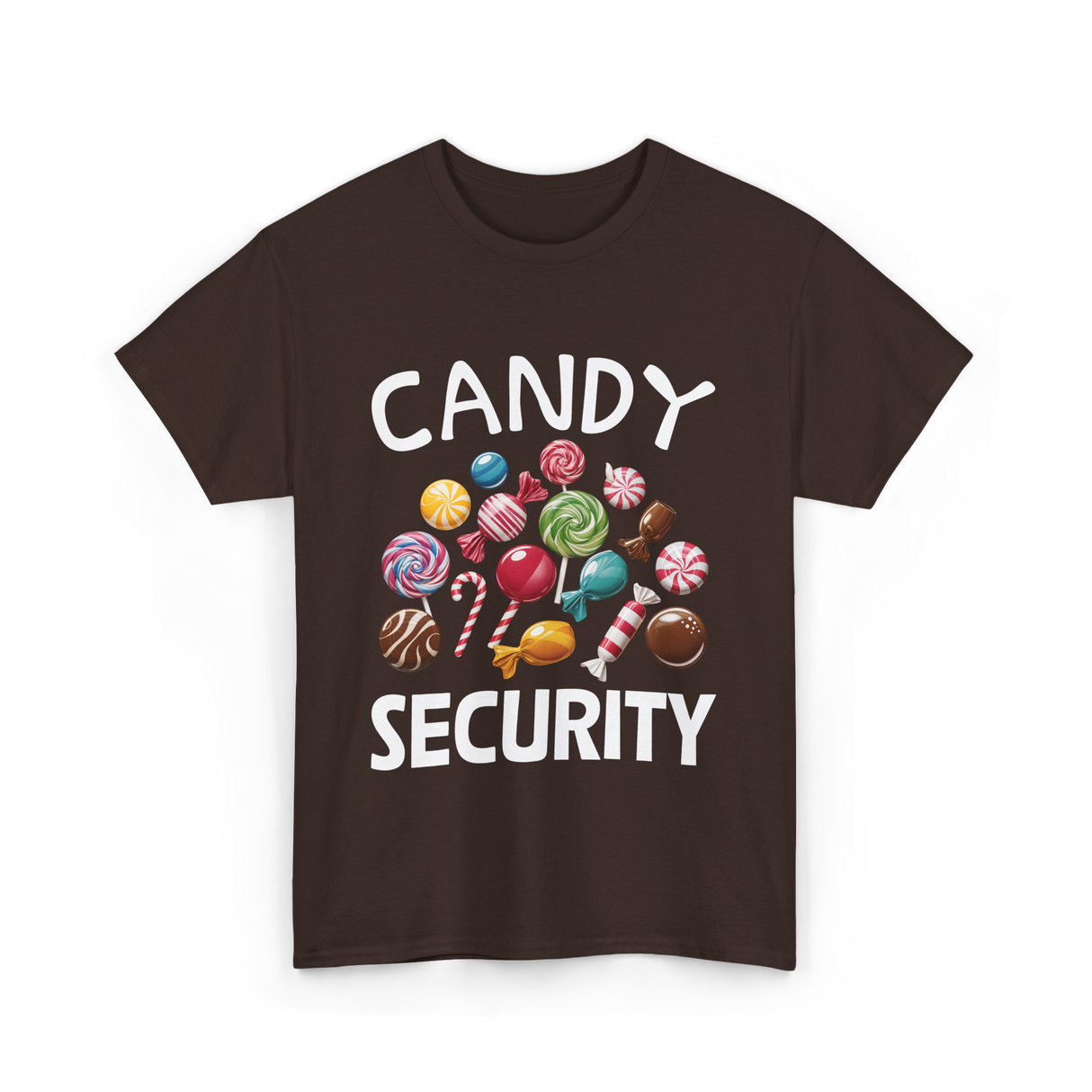 Candy Security Halloween Costume T-Shirt - Dark Chocolate