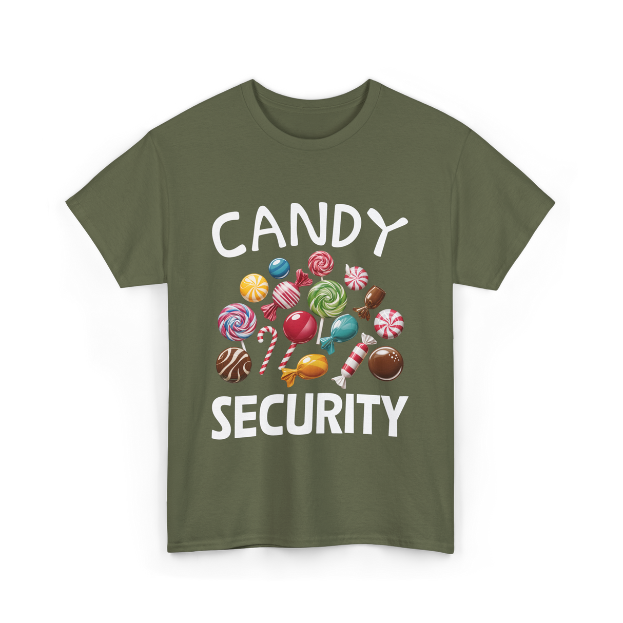 Candy Security Halloween Costume T-Shirt - Military Green