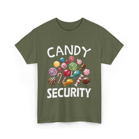 Candy Security Halloween Costume T-Shirt - Military Green