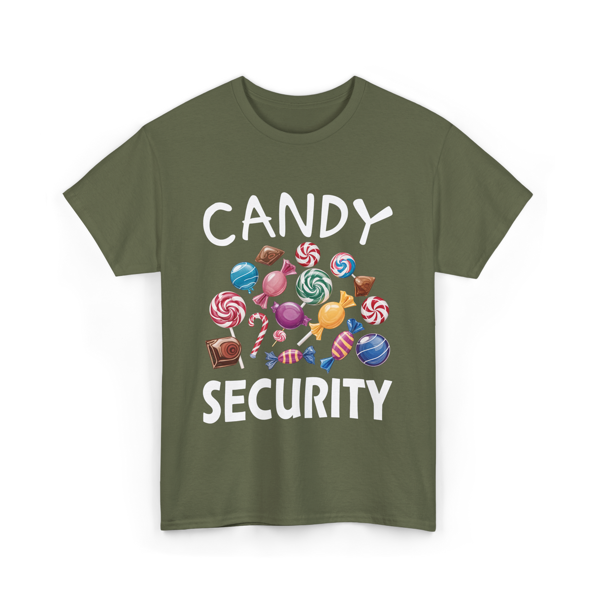 Candy Security Sweet Treats T-Shirt - Military Green