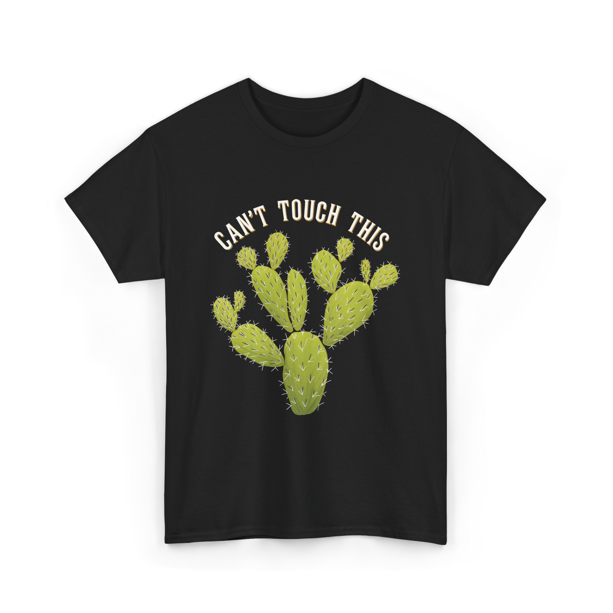 Can't Touch This Cactus T-Shirt - Black