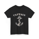 Captain Anchor Nautical Sailing T-Shirt - Black