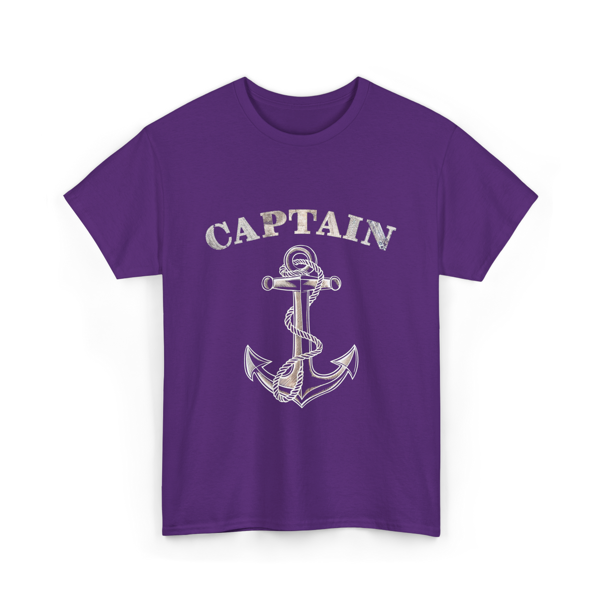 Captain Anchor Nautical Sailing T-Shirt - Purple