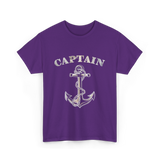 Captain Anchor Nautical Sailing T-Shirt - Purple