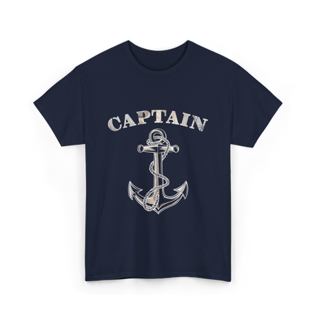 Captain Anchor Nautical Sailing T-Shirt - Navy