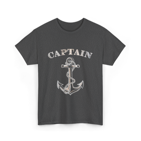 Captain Anchor Nautical Sailing T-Shirt - Dark Heather