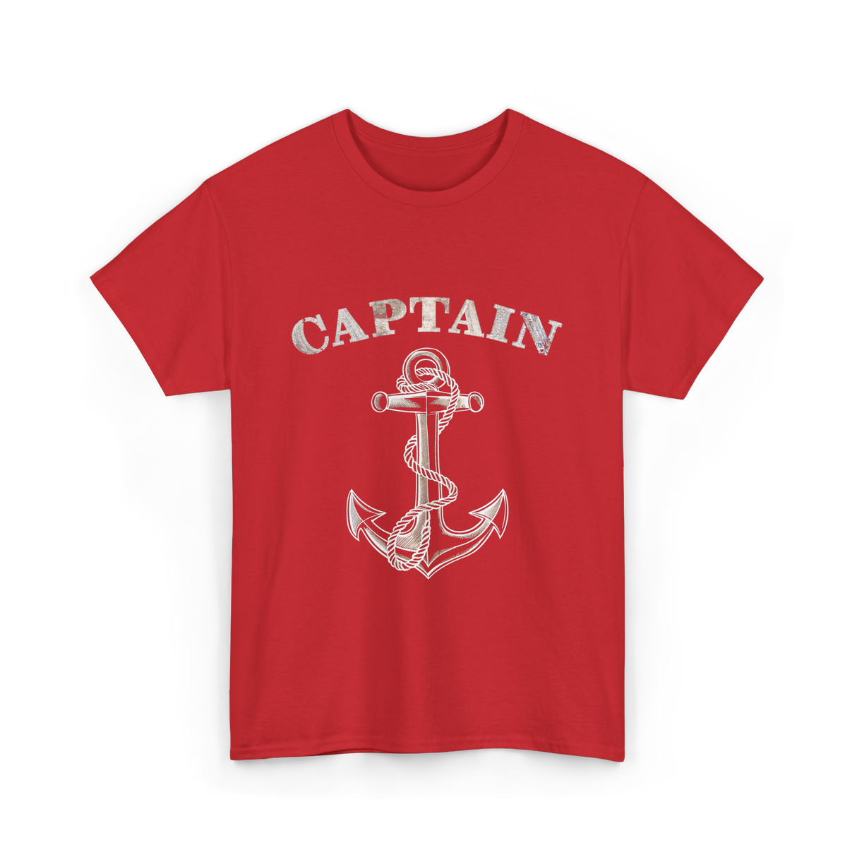 Captain Anchor Nautical Sailing T-Shirt - Red