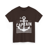 Captain Anchor Nautical Sea T-Shirt - Dark Chocolate