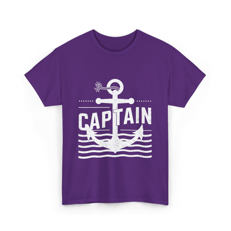 Captain Anchor Nautical Sea T-Shirt - Purple