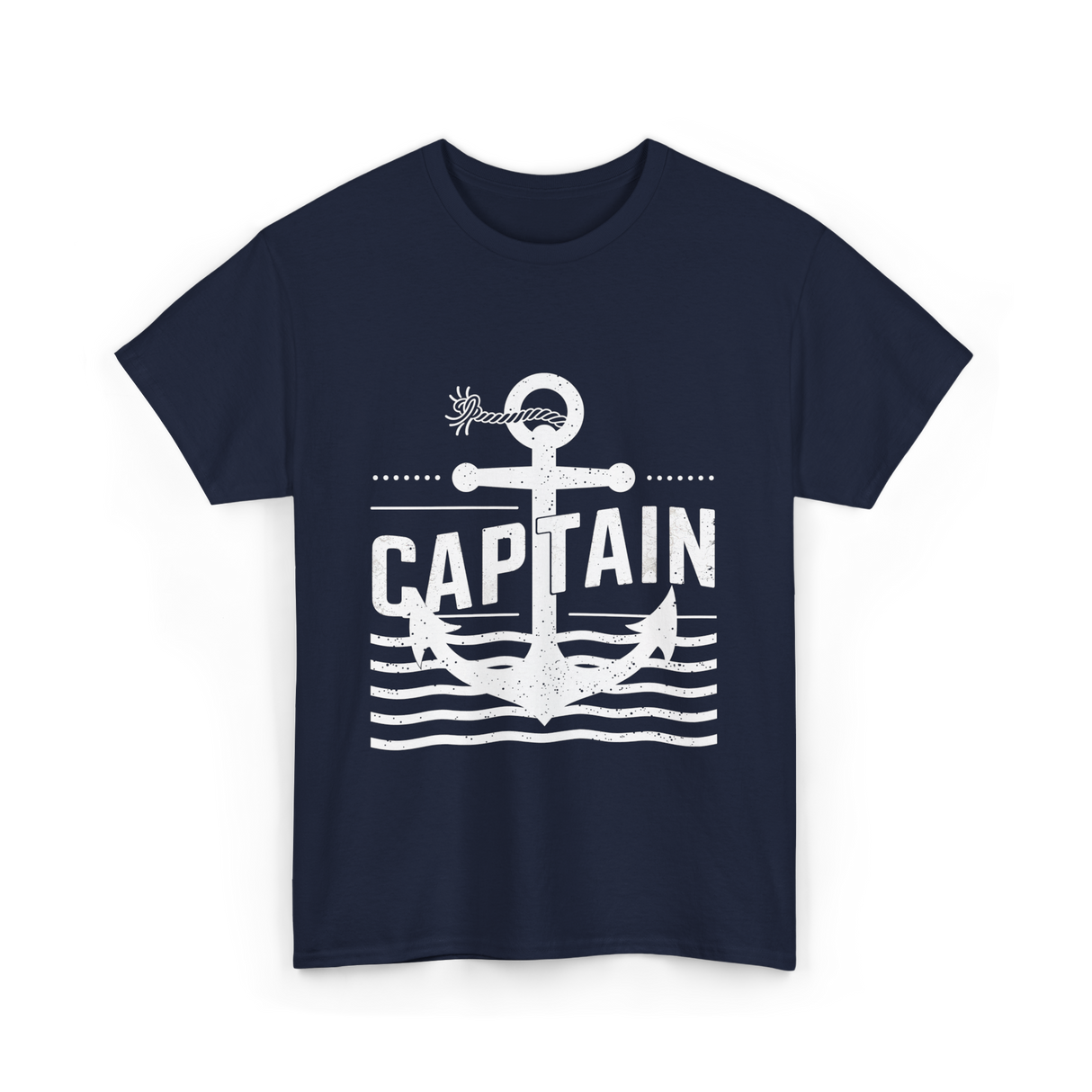 Captain Anchor Nautical Sea T-Shirt - Navy