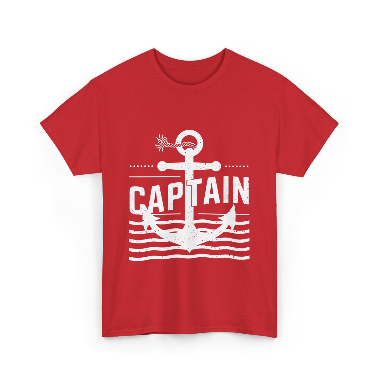 Captain Anchor Nautical Sea T-Shirt - Red